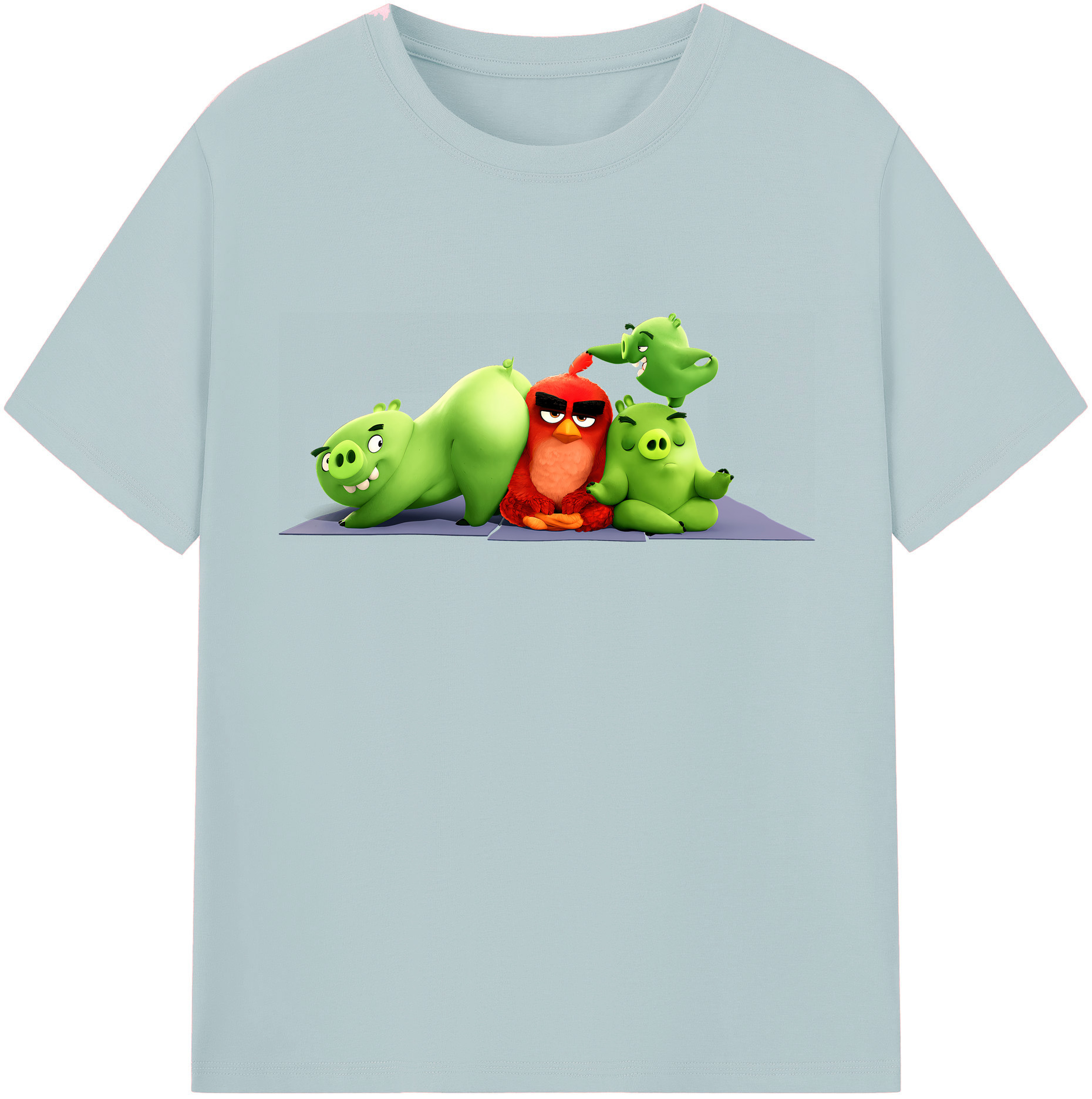 （画像用） Angry Birds アングリーバード 綿100％半袖Tシャツ（フロントプリント）